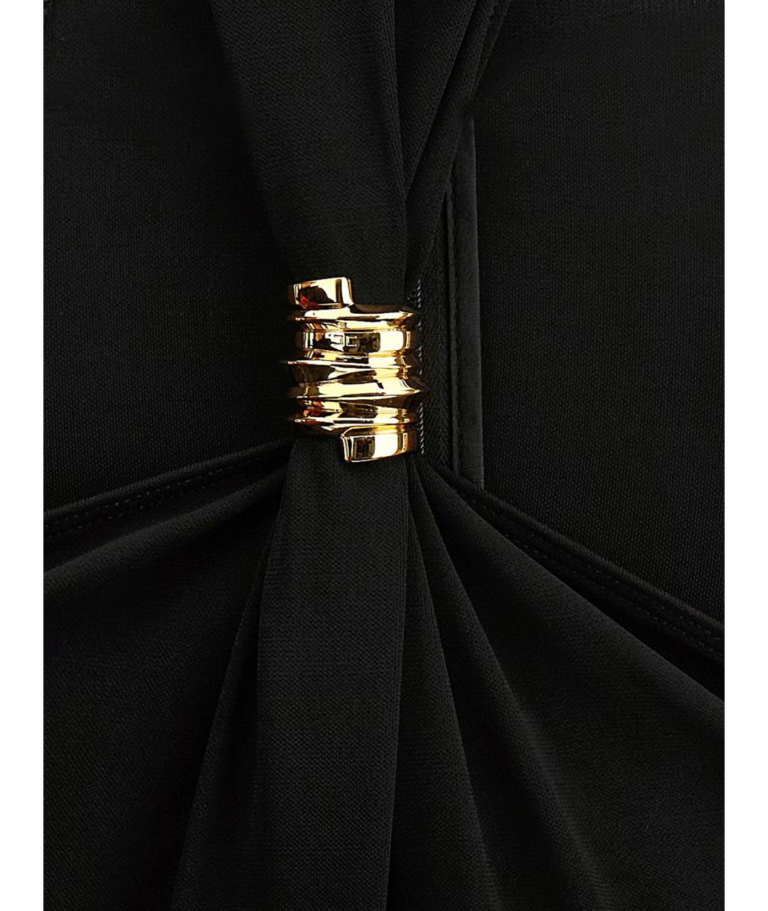 ELISABETTA FRANCHI Черное вискозное боди, фото 4