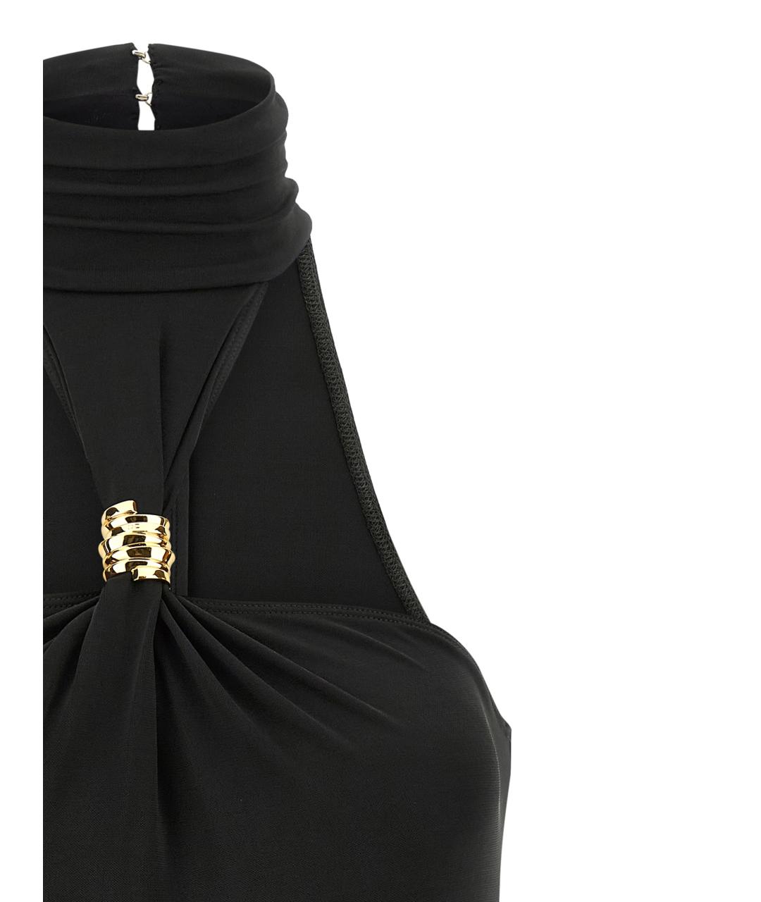 ELISABETTA FRANCHI Черное вискозное боди, фото 3