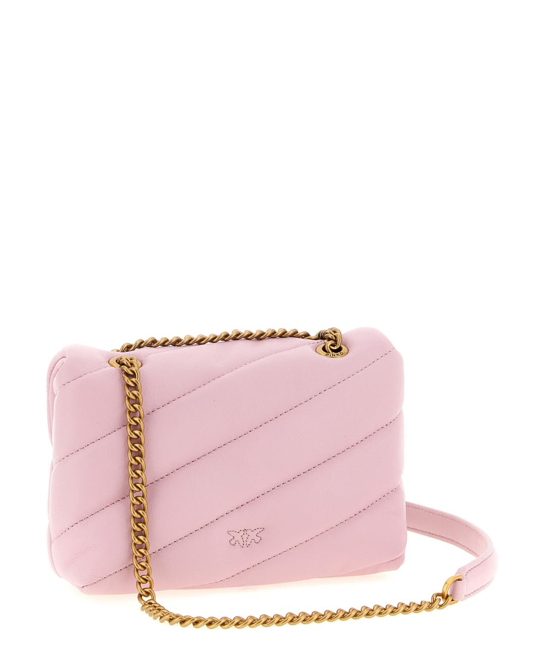PINKO Розовая кожаная сумка через плечо, фото 2
