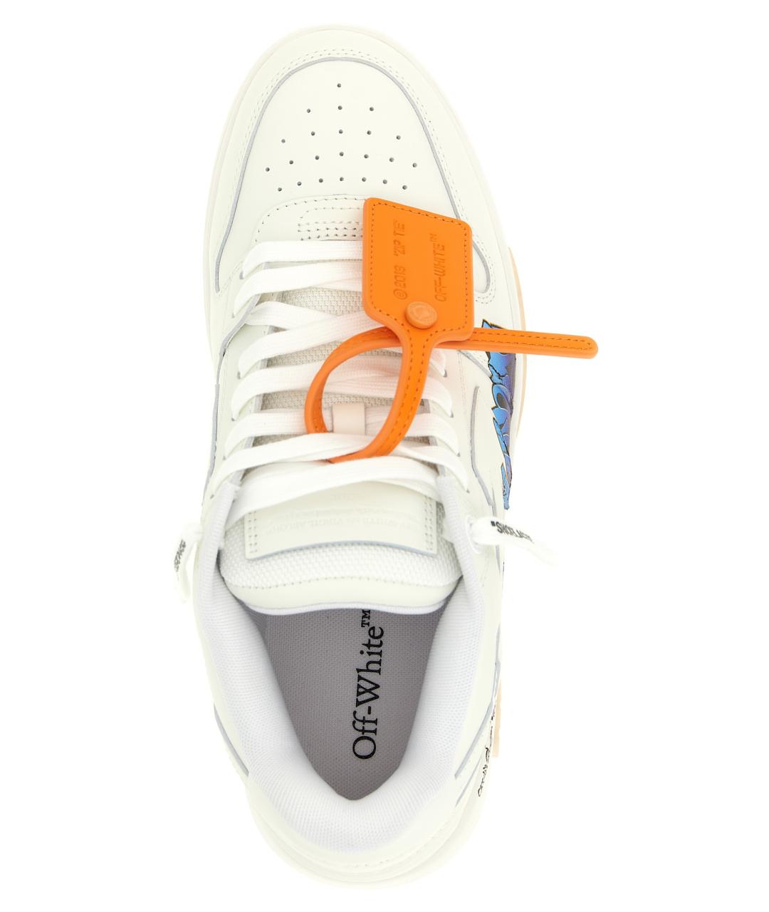 OFF-WHITE Белые кожаные низкие кроссовки / кеды, фото 5