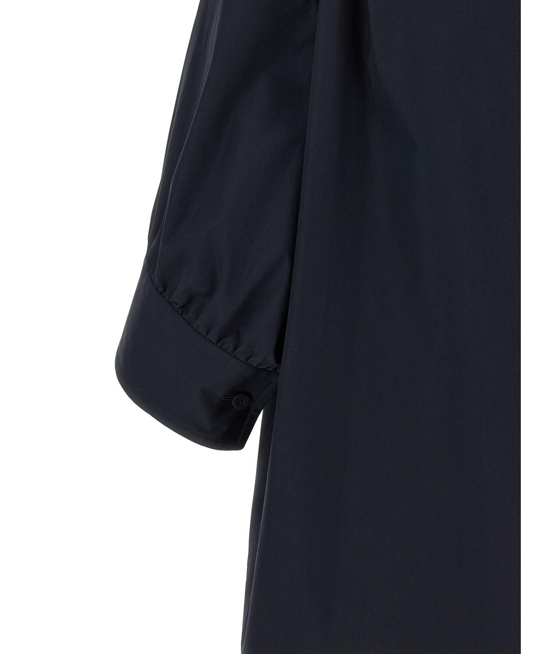 JIL SANDER Темно-синяя хлопковая рубашка, фото 4