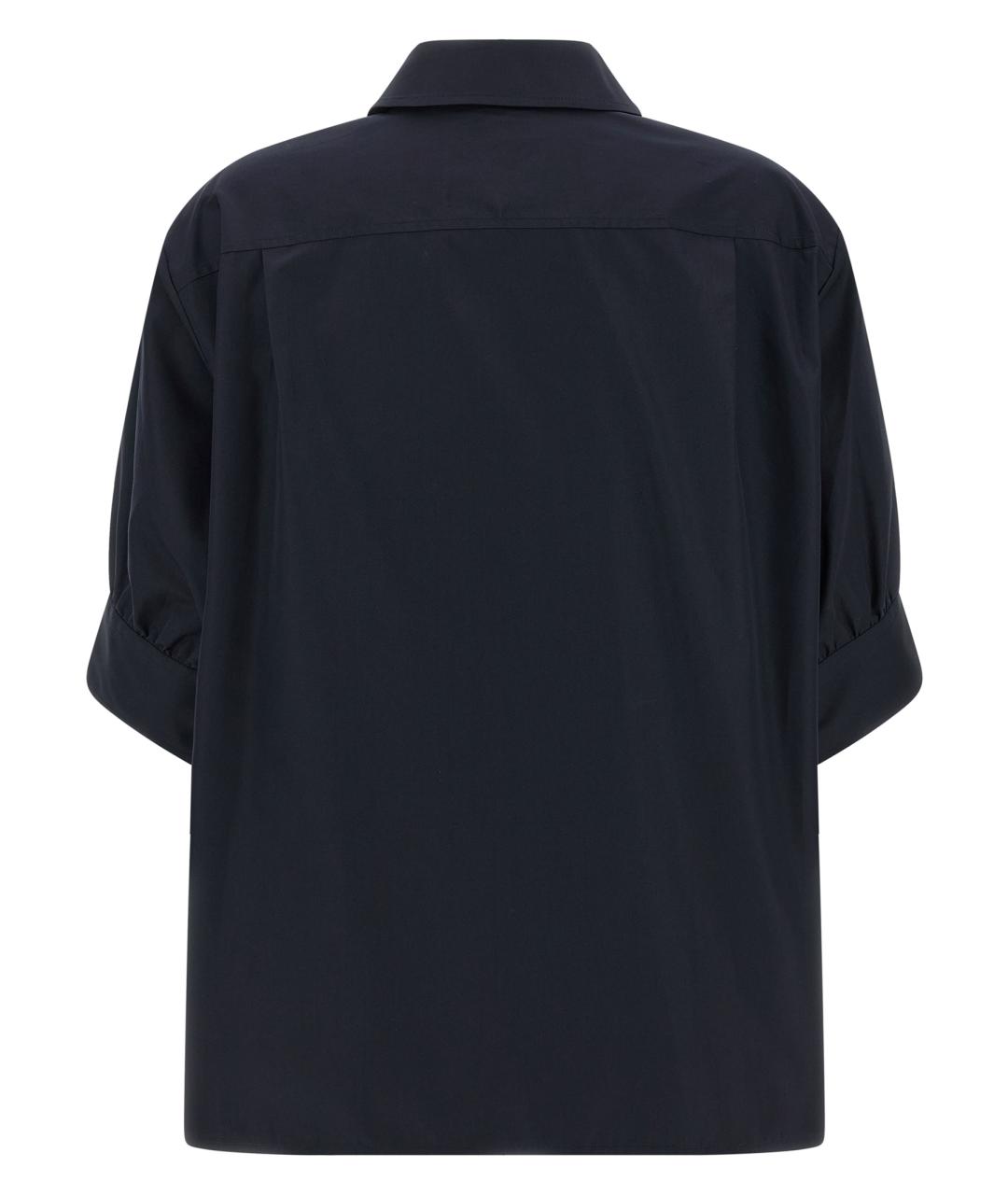 JIL SANDER Темно-синяя хлопковая рубашка, фото 2