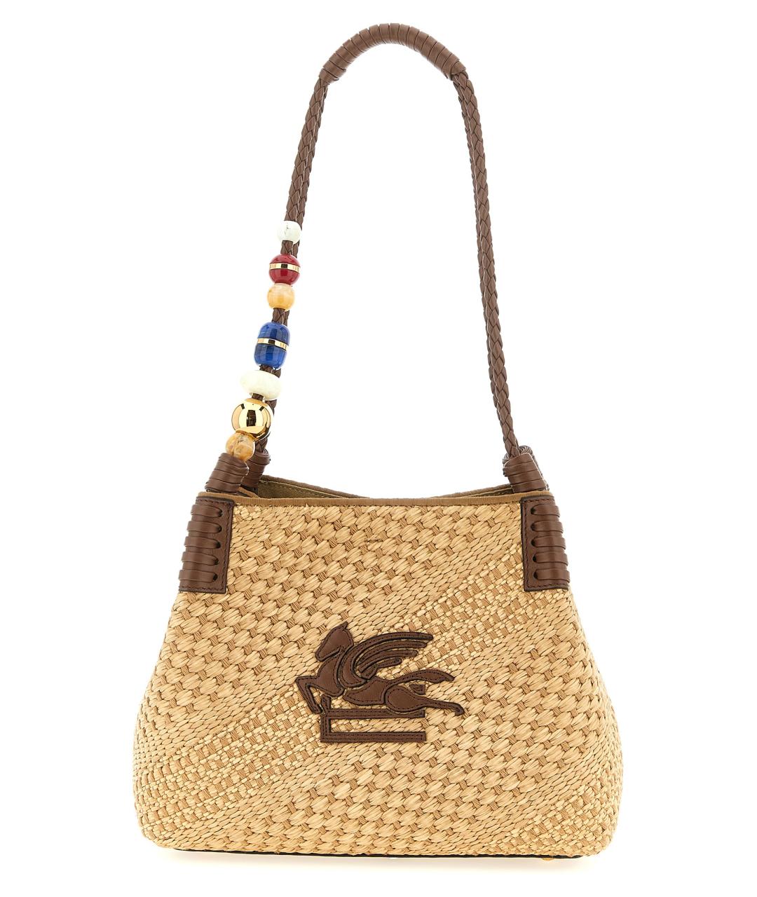 ETRO Бежевая пелетеная сумка тоут, фото 1