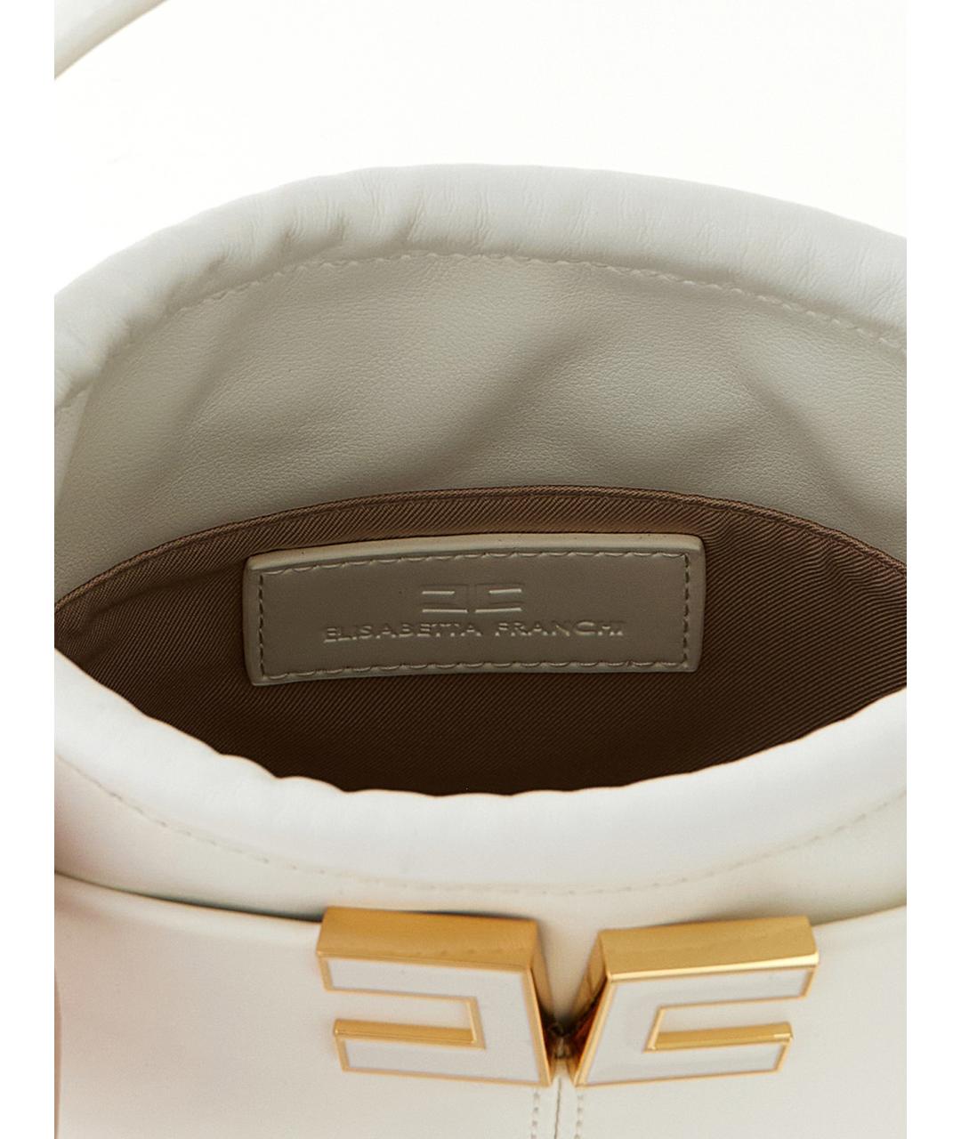 ELISABETTA FRANCHI Бежевая сумка тоут из искусственной кожи, фото 4
