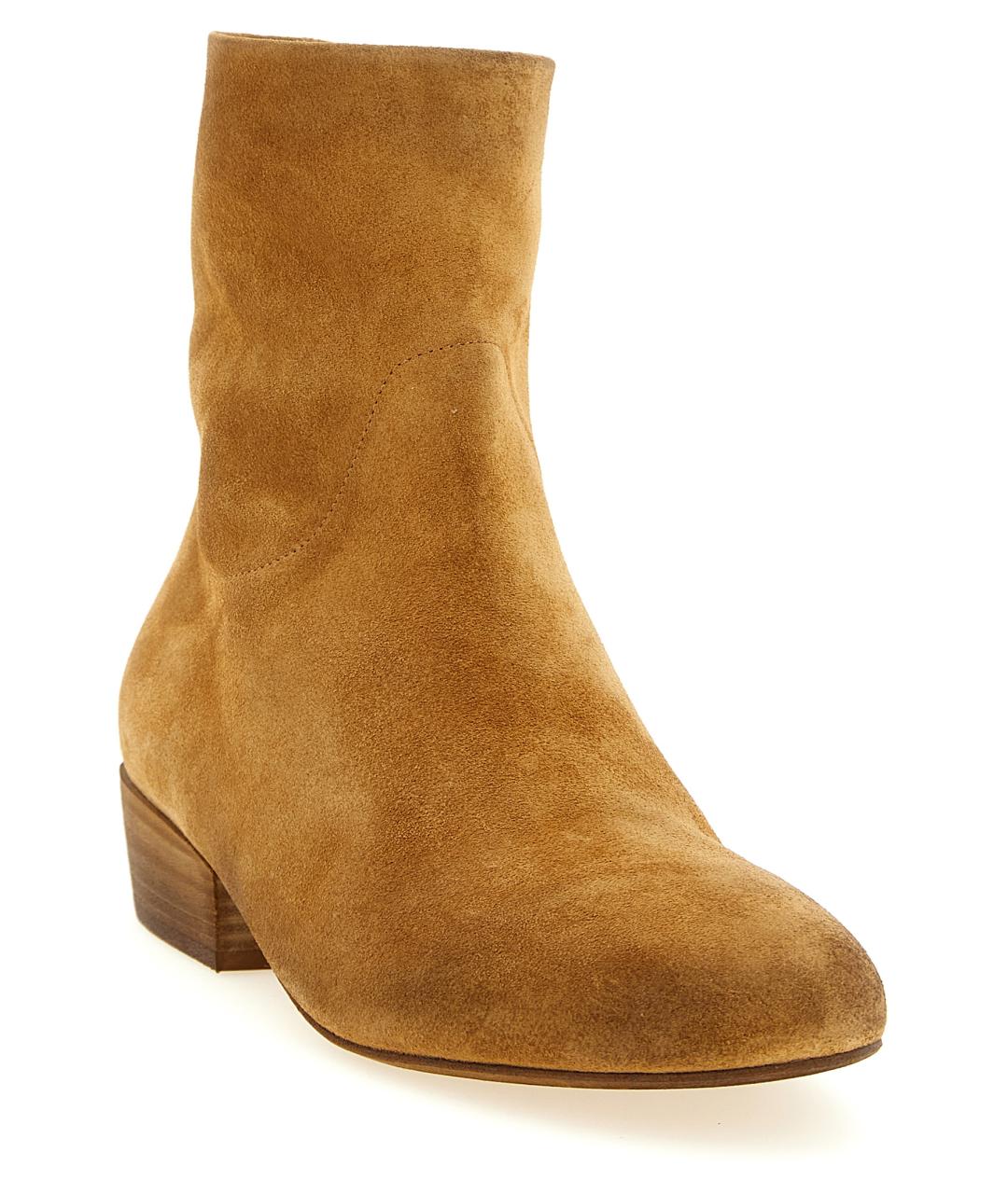 MARSELL Бежевые замшевые высокие ботинки, фото 2