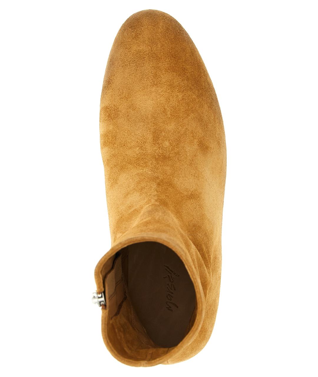 MARSELL Бежевые замшевые высокие ботинки, фото 4