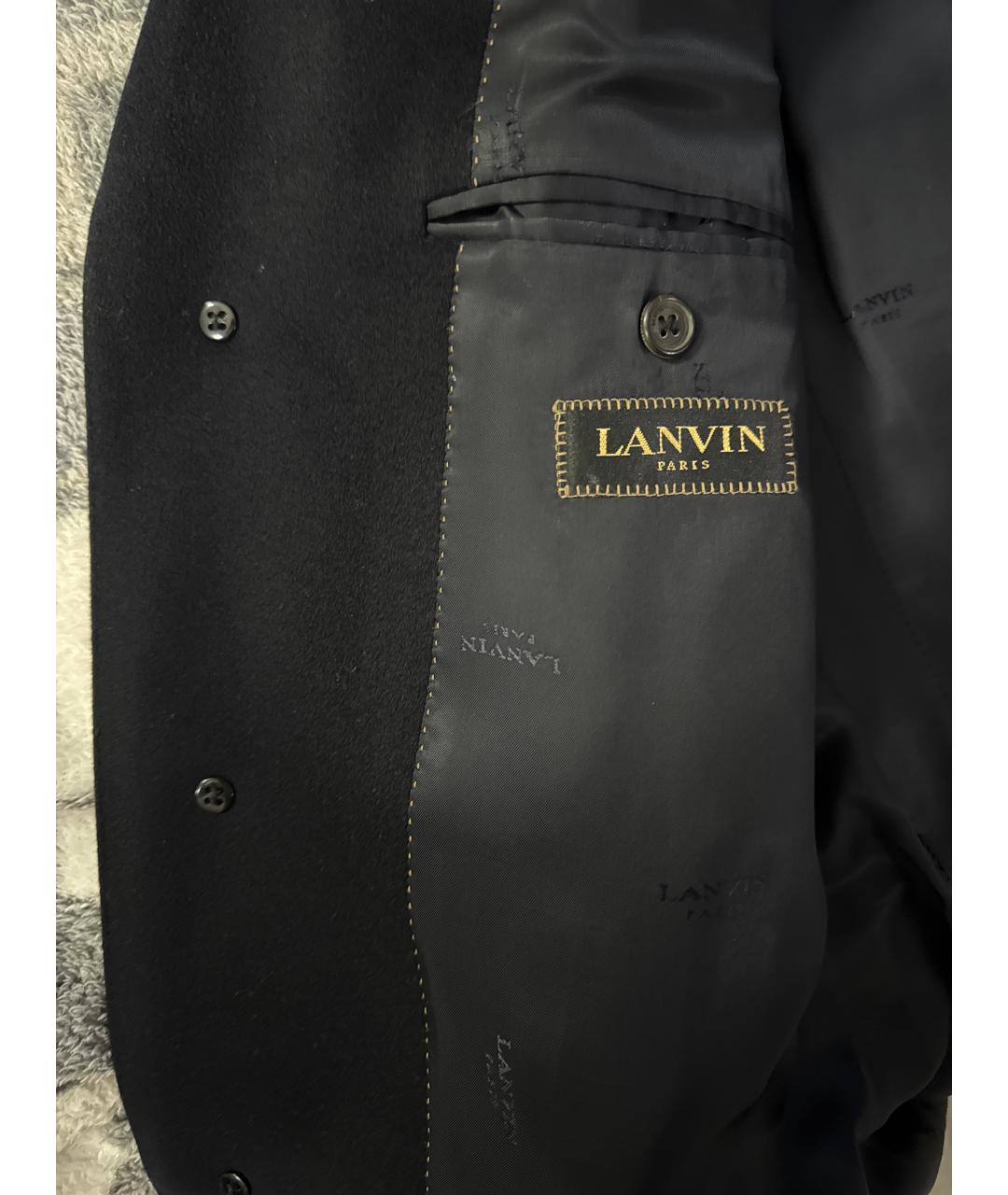 LANVIN Черное кашемировое пальто, фото 4