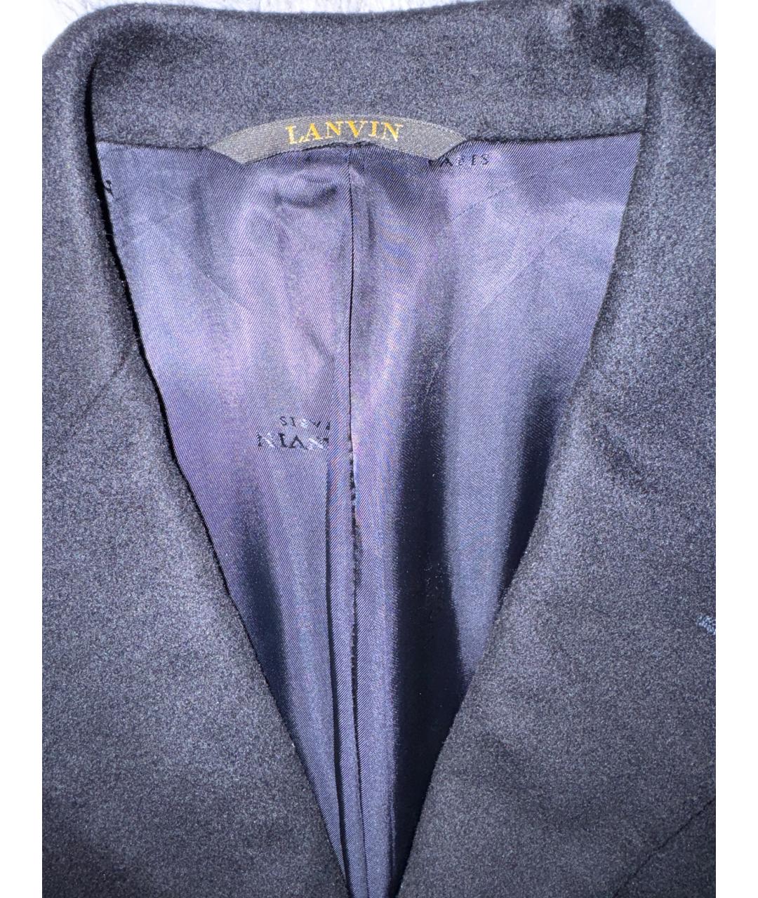 LANVIN Черное кашемировое пальто, фото 3