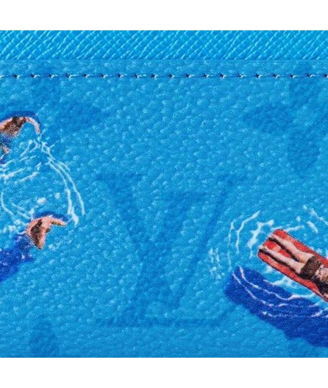 LOUIS VUITTON Синий кожаный кардхолдер, фото 4