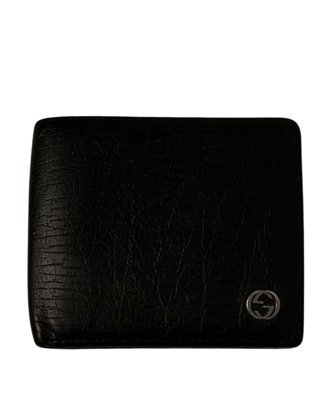 GUCCI Черный кожаный кошелек, фото 1