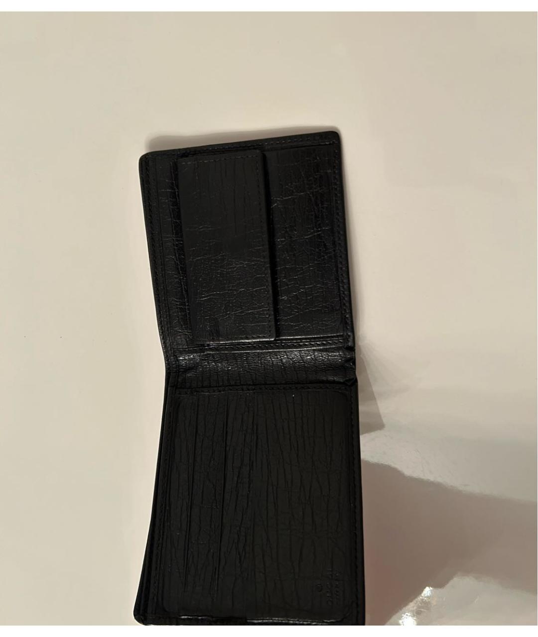 GUCCI Черный кожаный кошелек, фото 3