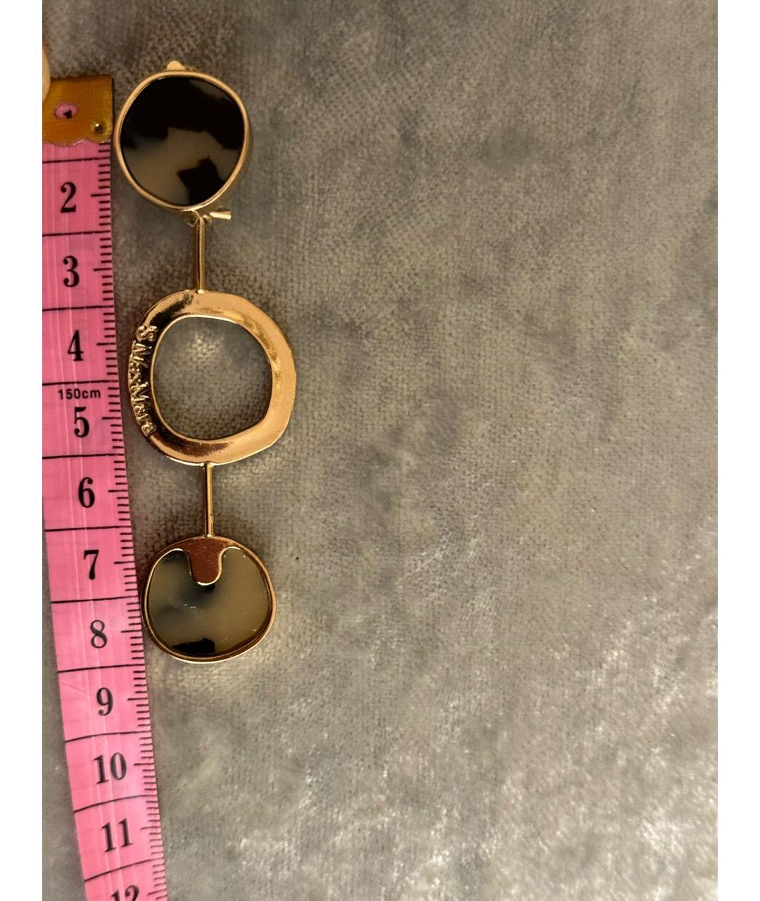 'S MAX MARA Золотые латунные серьги, фото 4