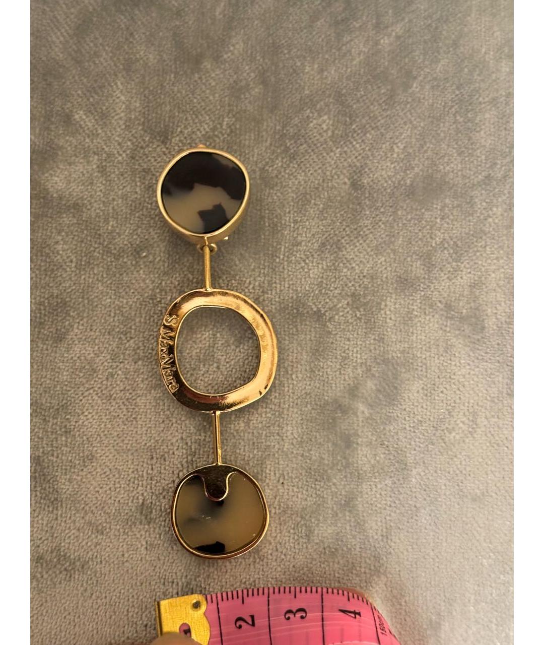 'S MAX MARA Золотые латунные серьги, фото 5