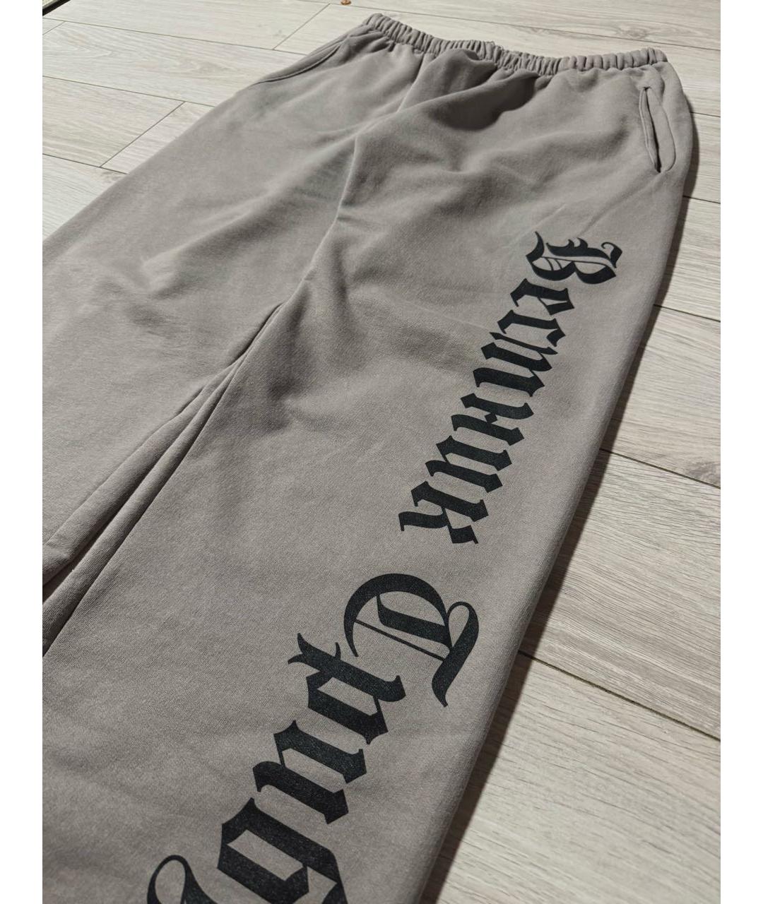 YEEZY Серые хлопковые повседневные брюки, фото 2