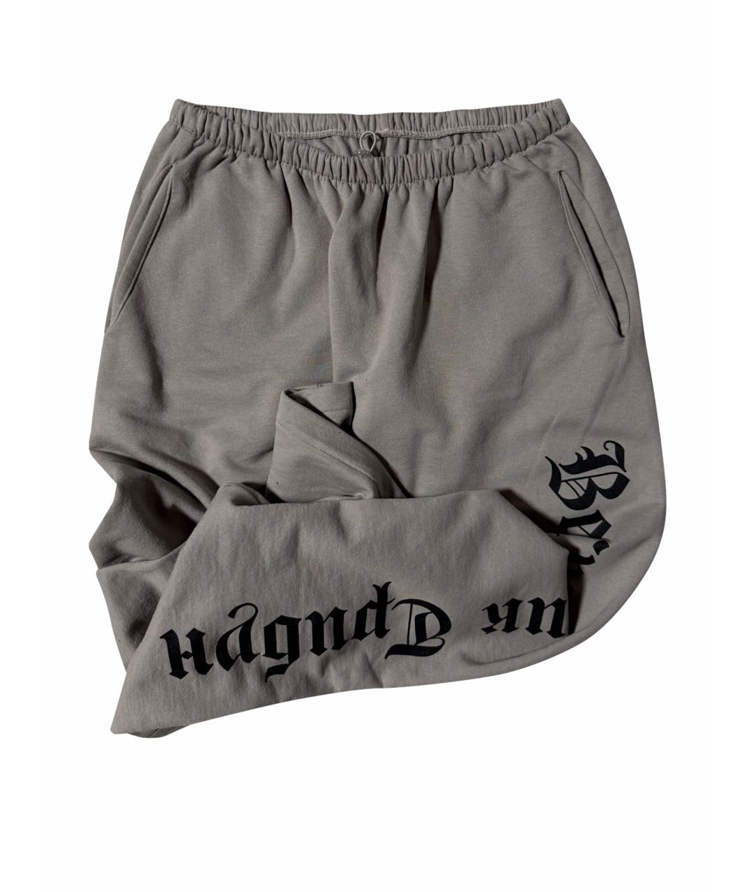 YEEZY Серые хлопковые повседневные брюки, фото 1