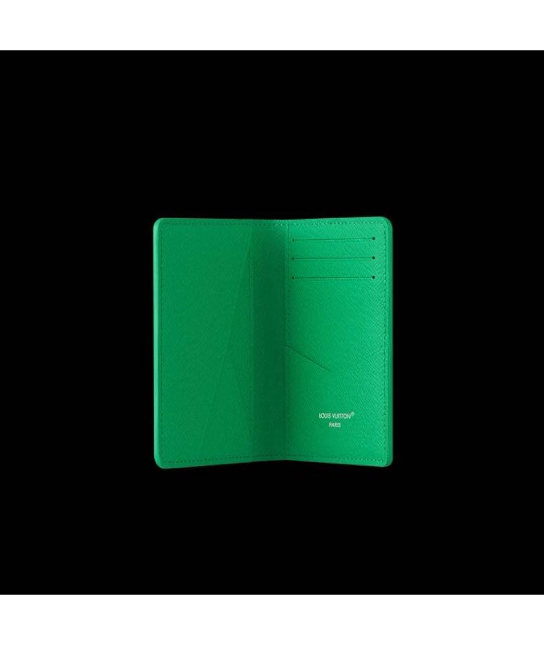 LOUIS VUITTON Зеленый кардхолдер из искусственной кожи, фото 3