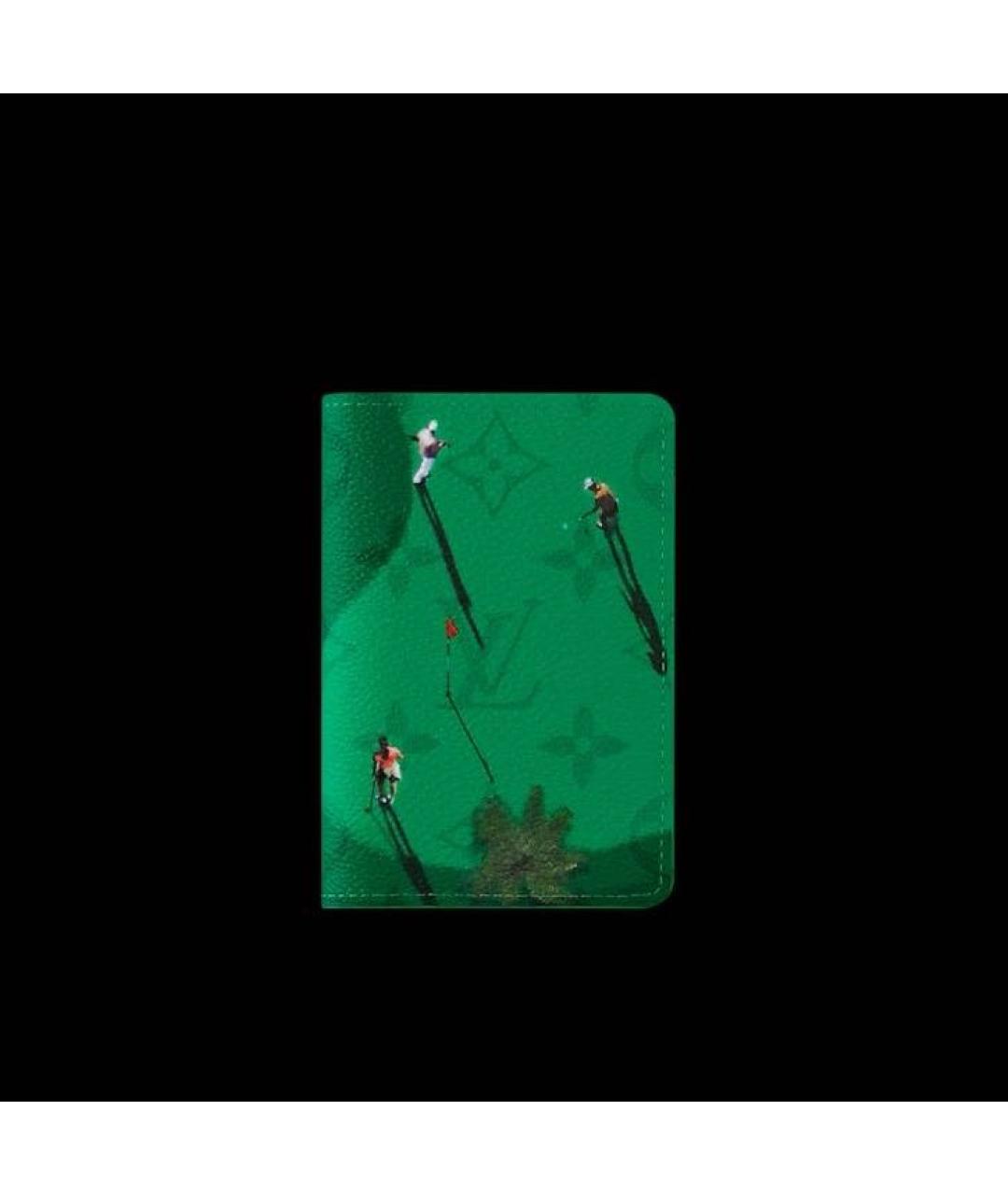 LOUIS VUITTON Зеленый кардхолдер из искусственной кожи, фото 7