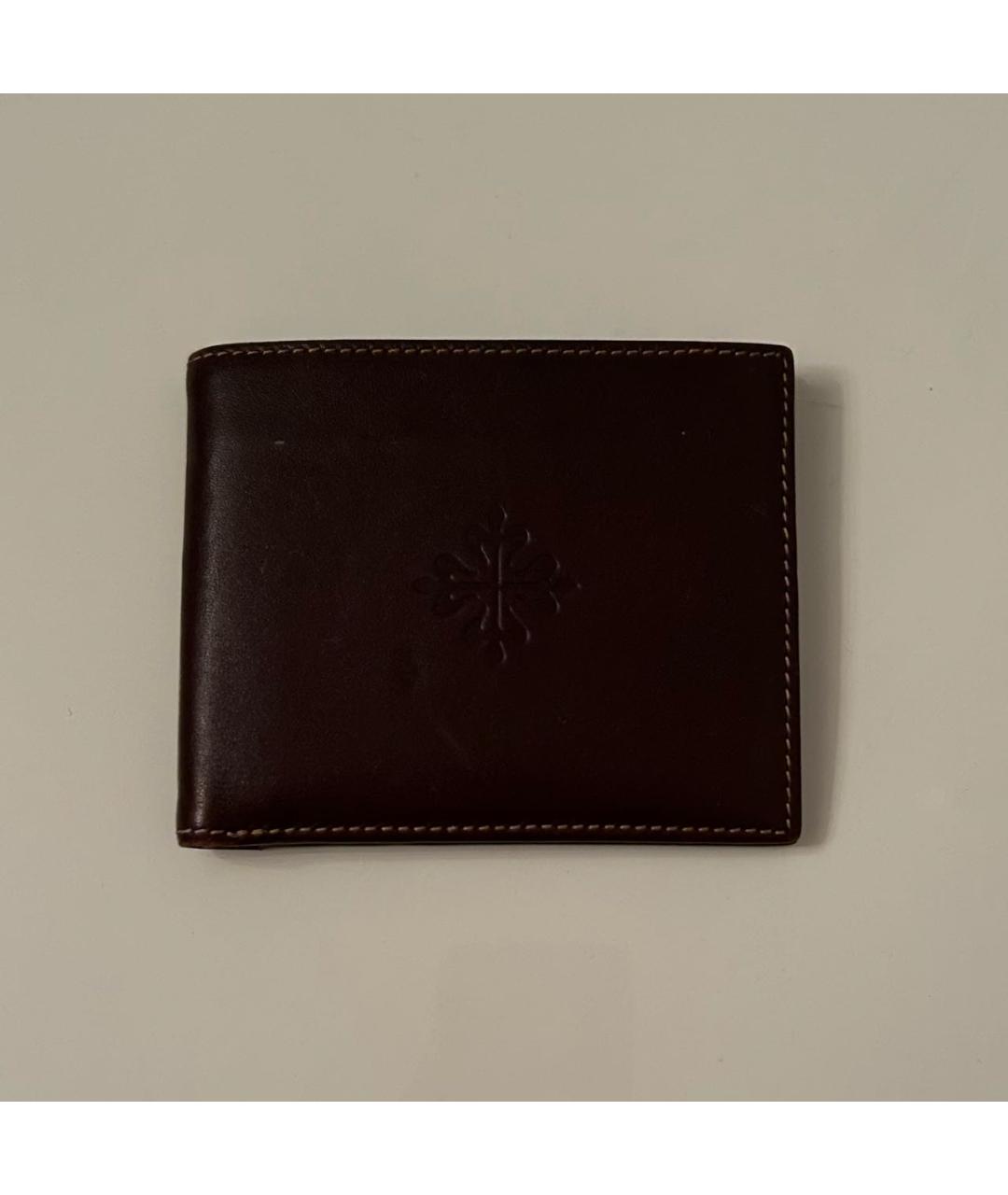 PATEK PHILIPPE Коричневый кожаный кошелек, фото 4