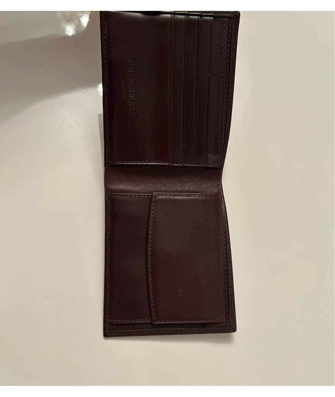 PATEK PHILIPPE Коричневый кожаный кошелек, фото 3