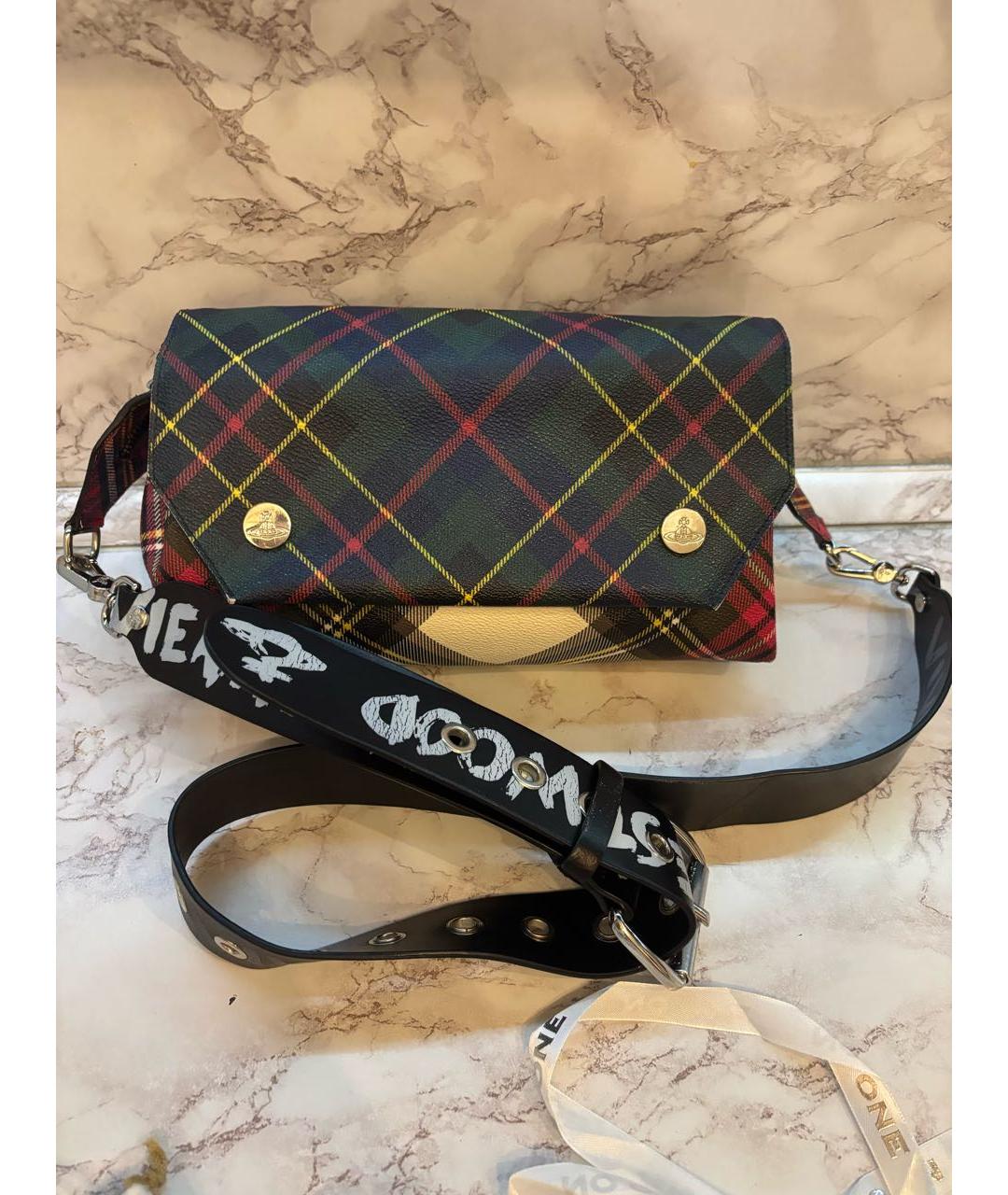 VIVIENNE WESTWOOD Мульти кожаная сумка через плечо, фото 9