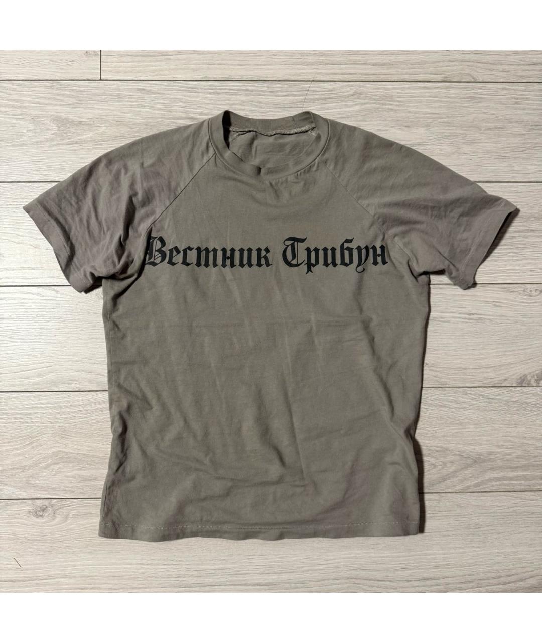 YEEZY Серая хлопковая майка, фото 3