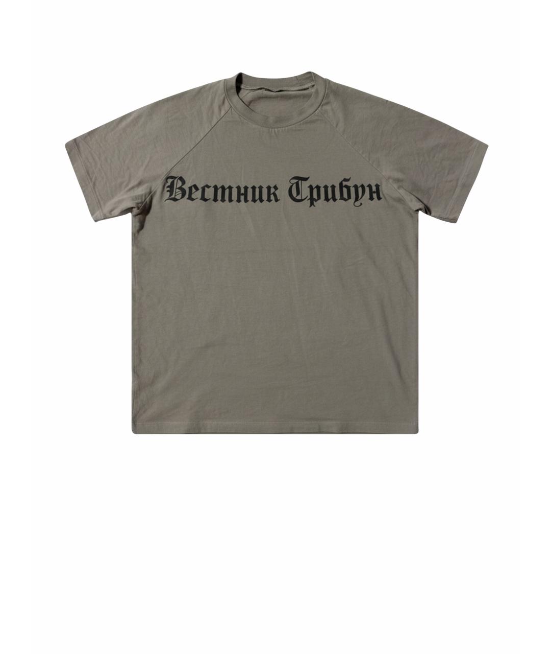 YEEZY Серая хлопковая майка, фото 1