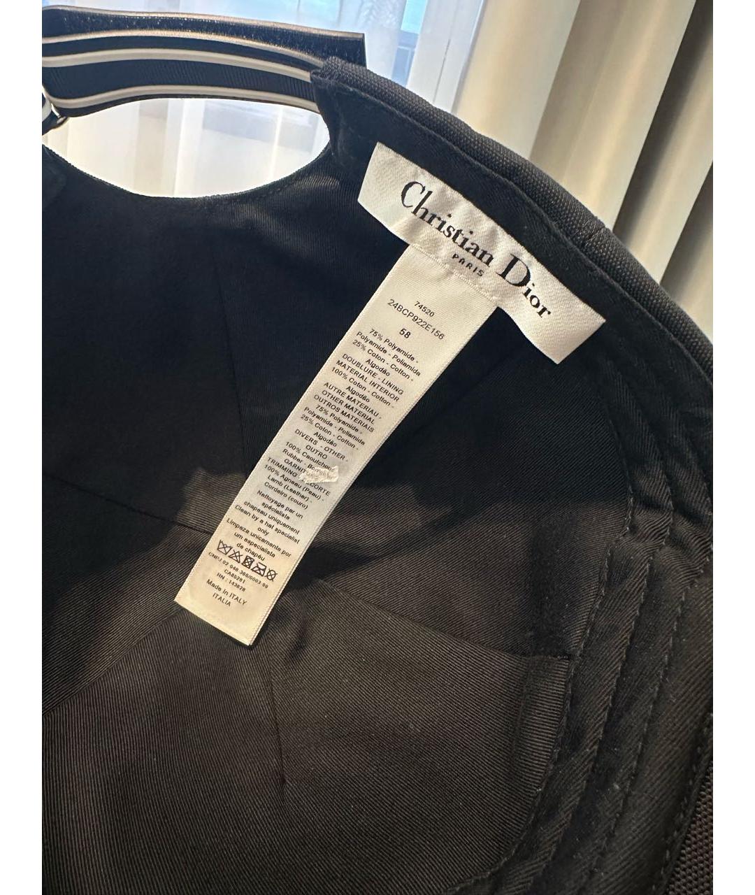 CHRISTIAN DIOR Черная хлопковая кепка/бейсболка, фото 5