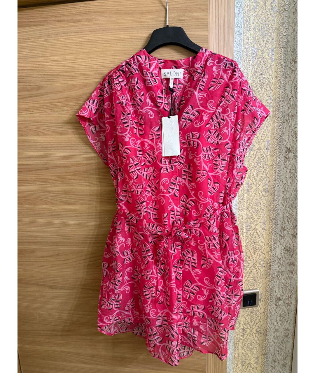 SALONI Розовое хлопковое повседневное платье, фото 4