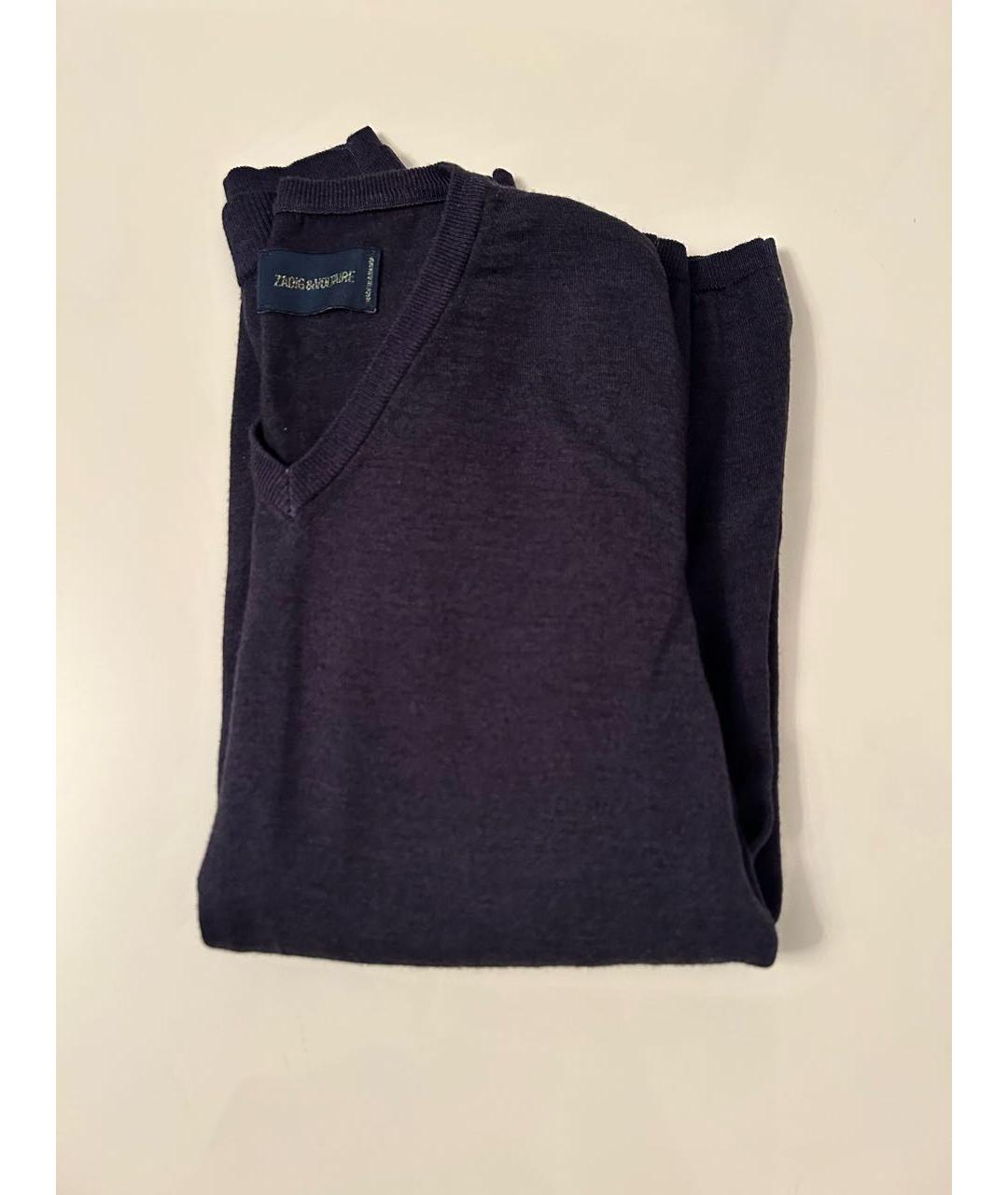 ZADIG & VOLTAIRE Темно-синий кашемировый джемпер / свитер, фото 4