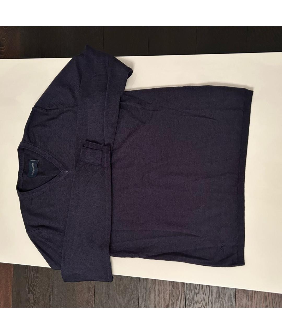 ZADIG & VOLTAIRE Темно-синий кашемировый джемпер / свитер, фото 6