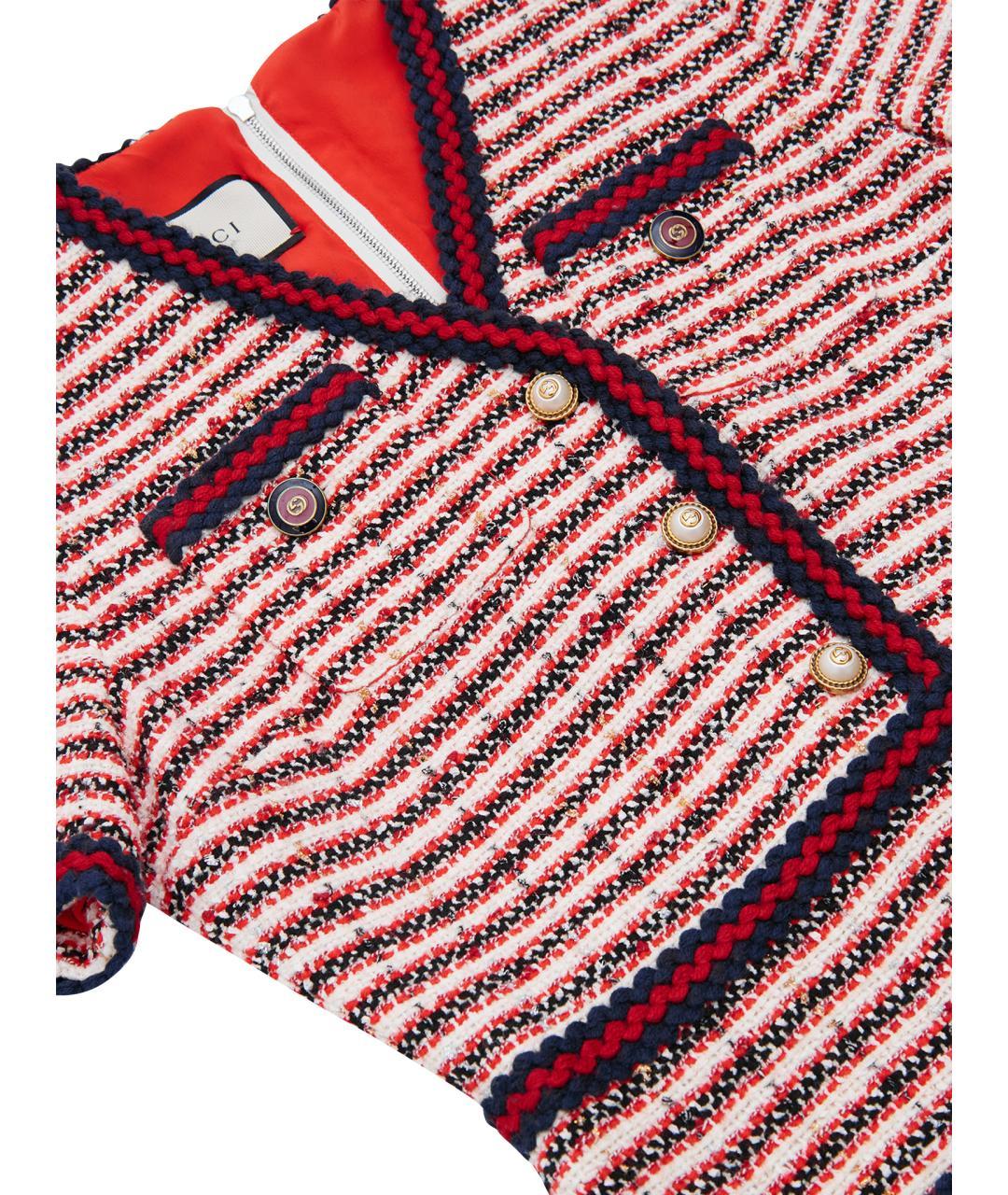 GUCCI Красное хлопковое повседневное платье, фото 4