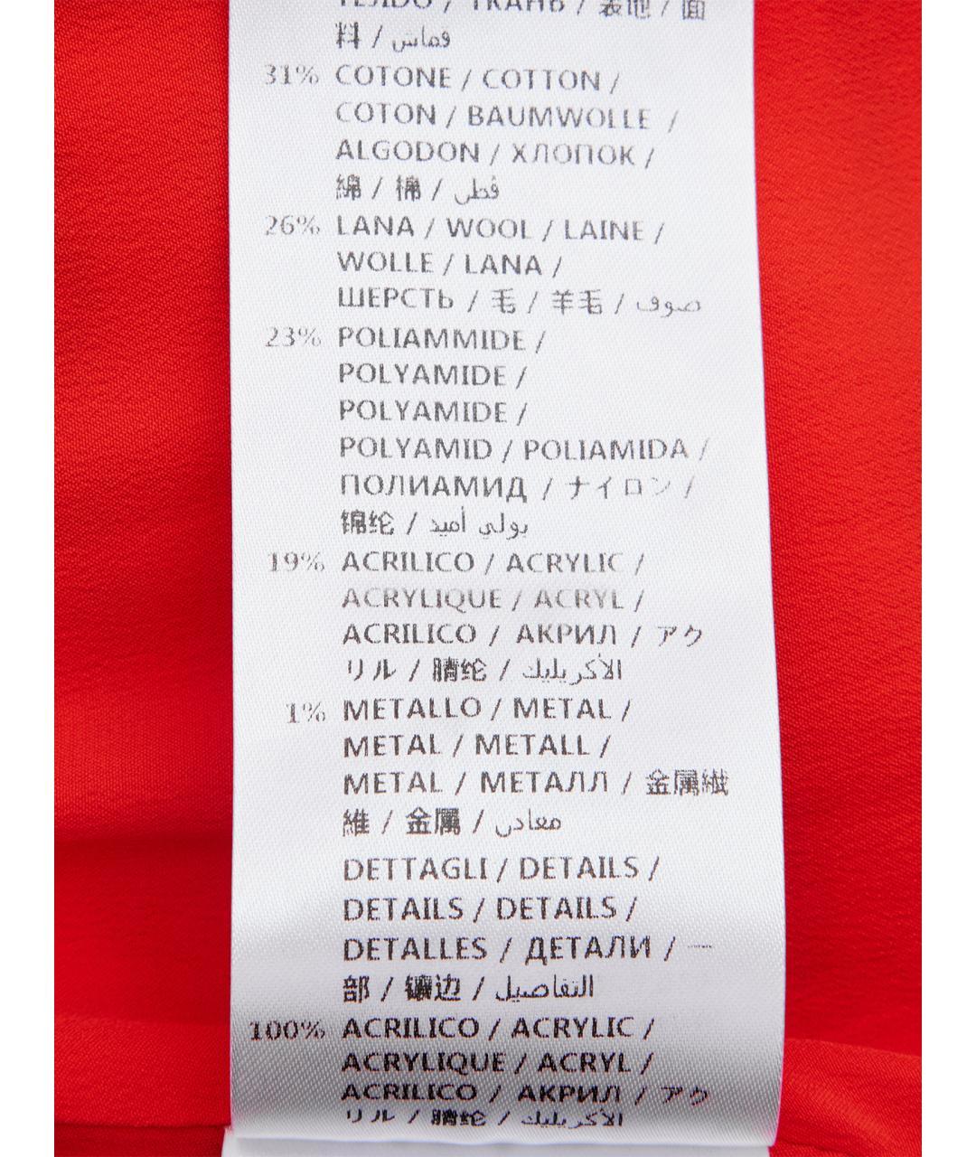 GUCCI Красное хлопковое повседневное платье, фото 6