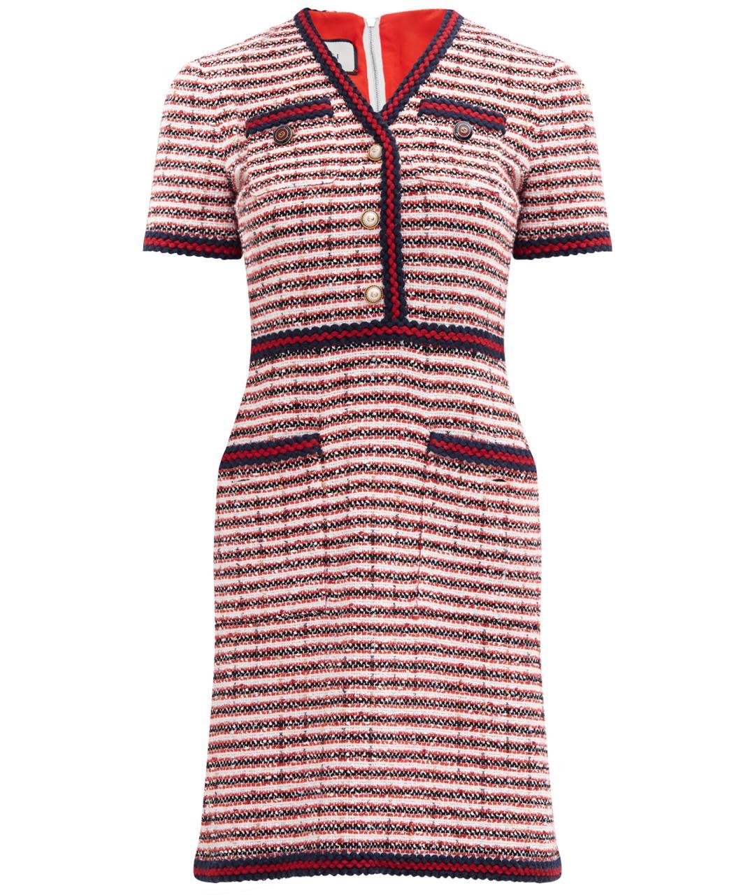 GUCCI Красное хлопковое повседневное платье, фото 1