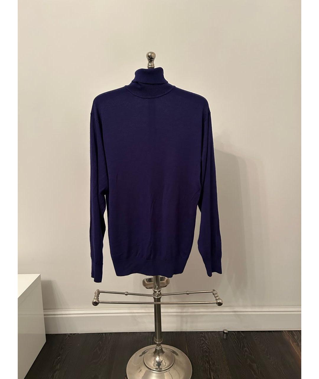 ZILLI Синий кашемировый джемпер / свитер, фото 6