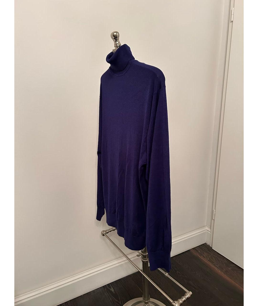 ZILLI Синий кашемировый джемпер / свитер, фото 3