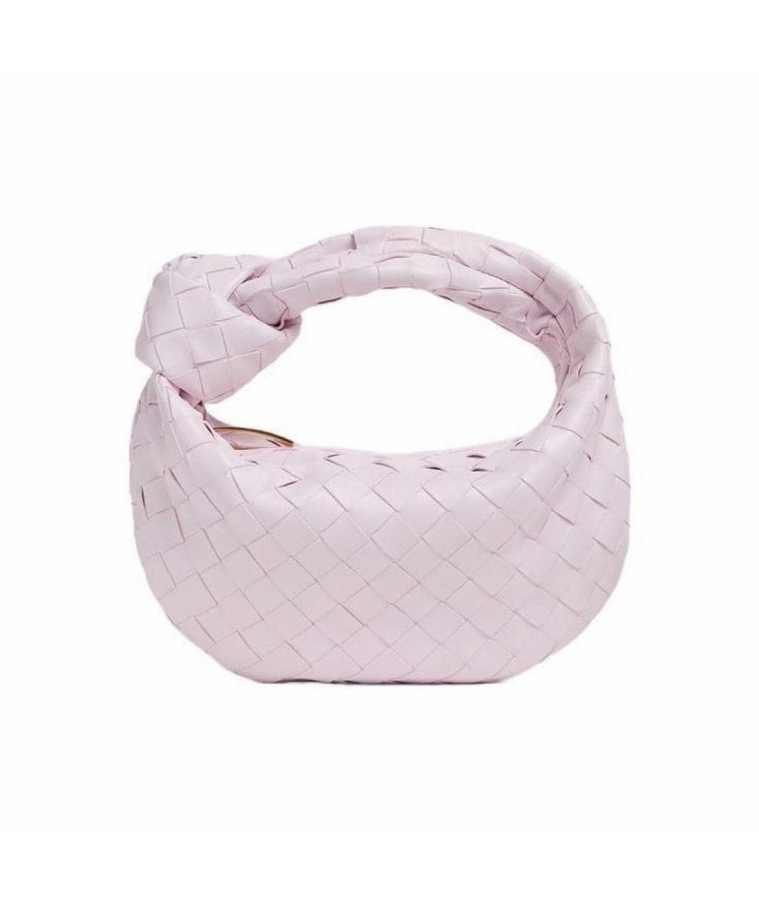 BOTTEGA VENETA Розовая кожаная сумка с короткими ручками, фото 1