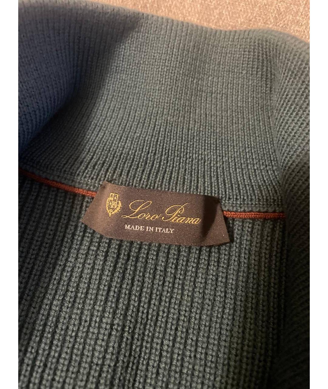 LORO PIANA Зеленый шерстяной джемпер / свитер, фото 3