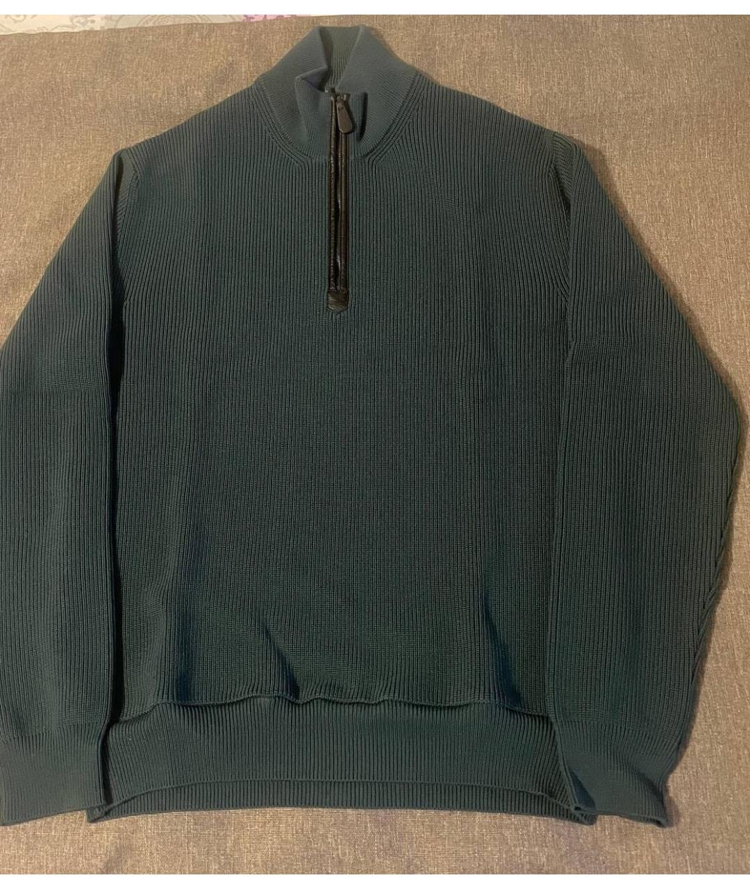 LORO PIANA Зеленый шерстяной джемпер / свитер, фото 9