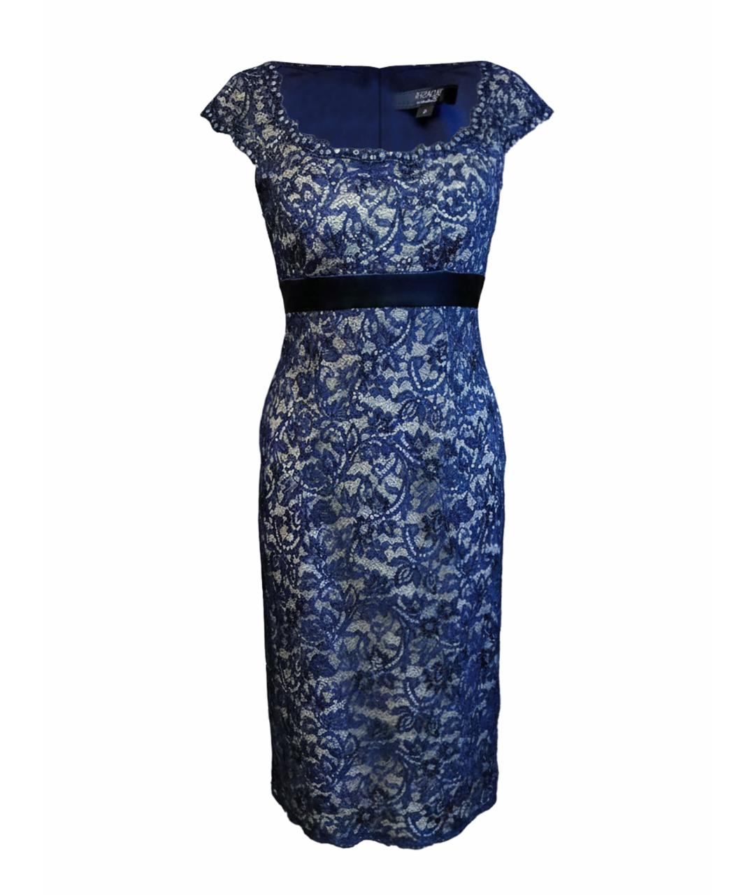 TADASHI SHOJI Синее полиэстеровое вечернее платье, фото 1