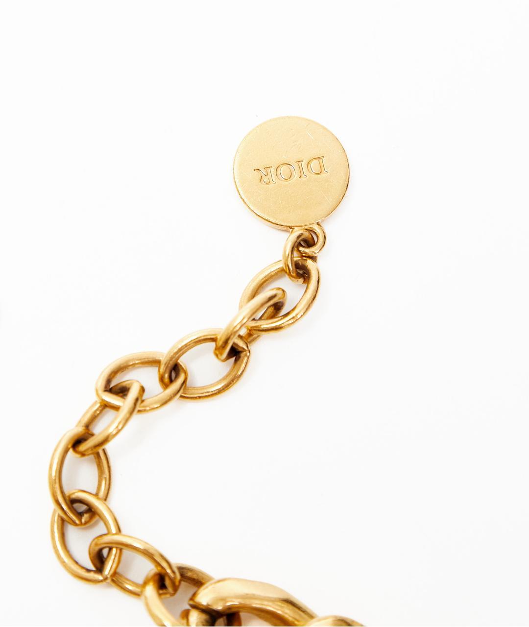 CHRISTIAN DIOR Золотой металлический браслет, фото 4