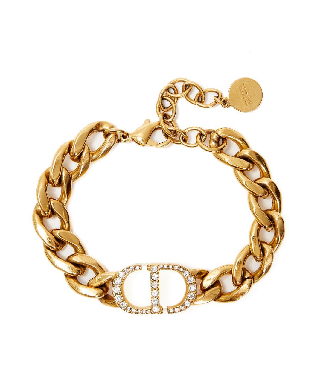 CHRISTIAN DIOR Золотой металлический браслет, фото 1