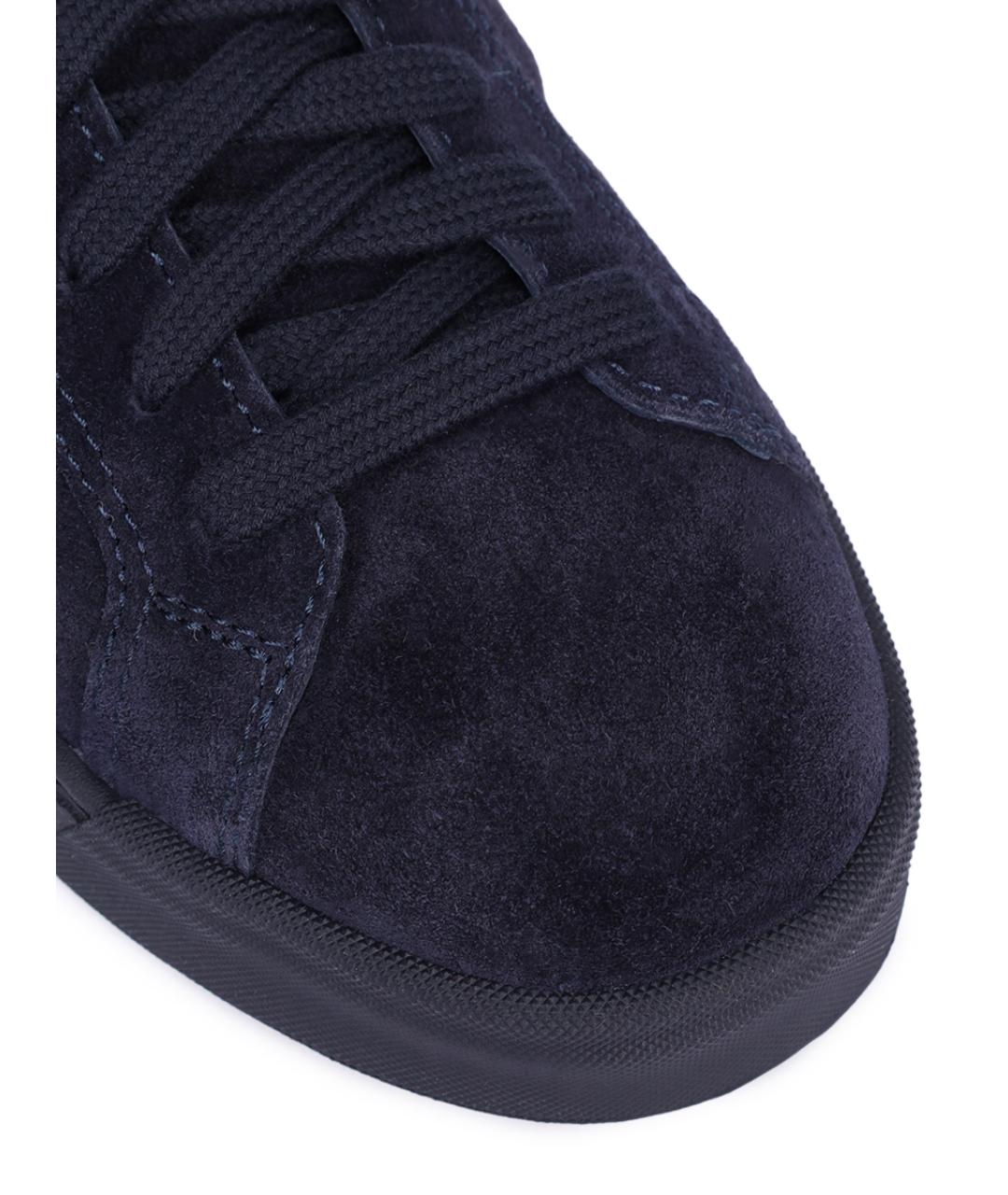 SANTONI Темно-синие замшевые кроссовки, фото 5