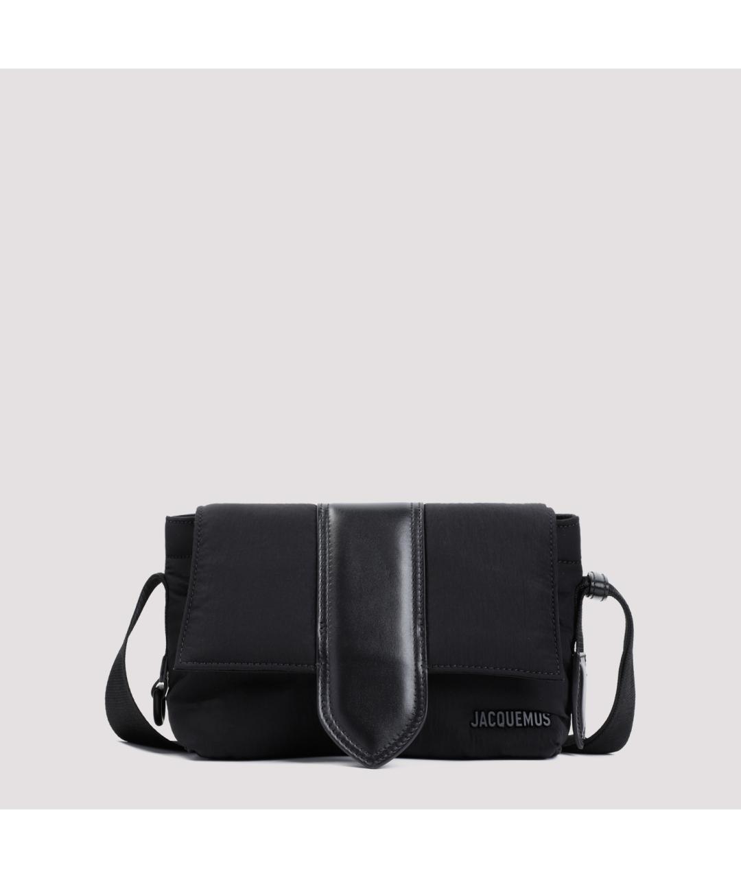 JACQUEMUS Черная синтетическая сумка на плечо, фото 2