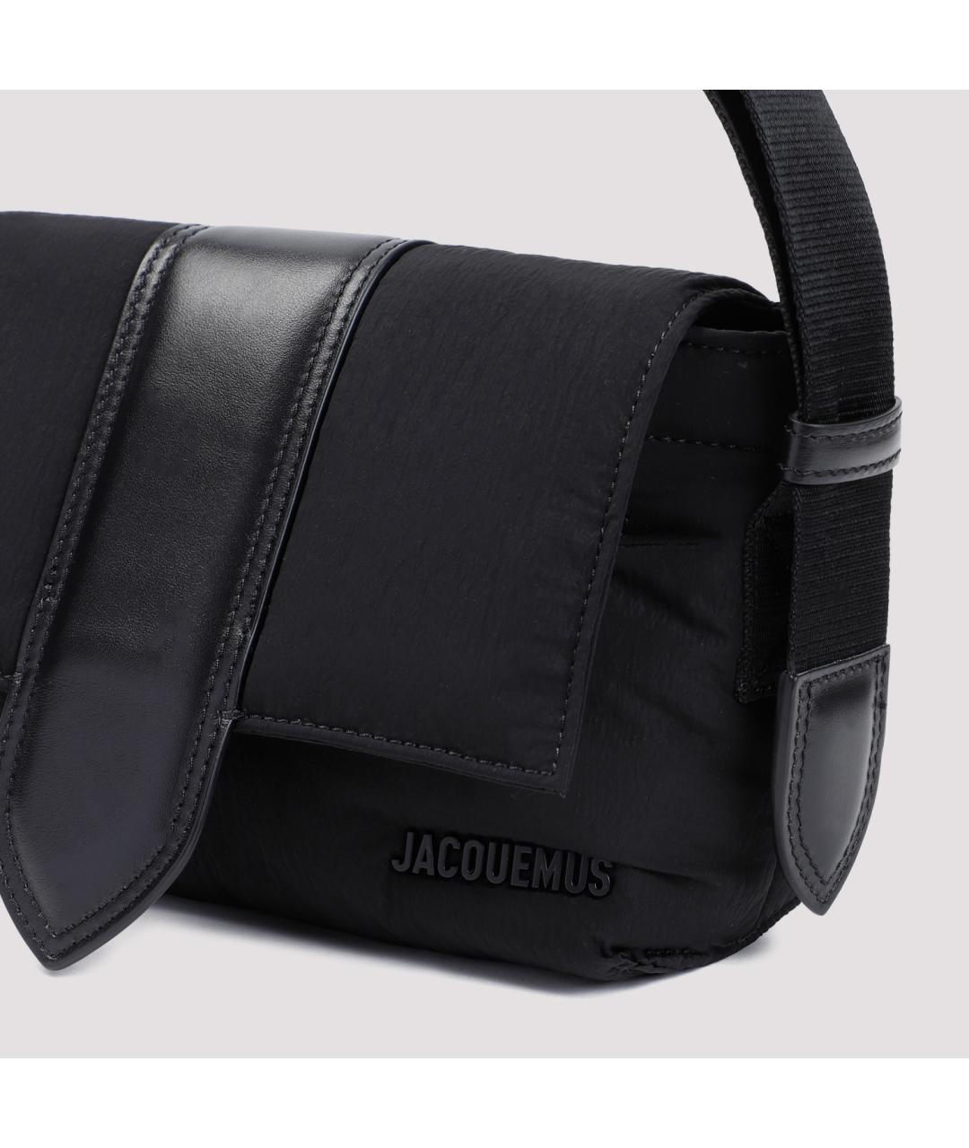 JACQUEMUS Черная синтетическая сумка на плечо, фото 5