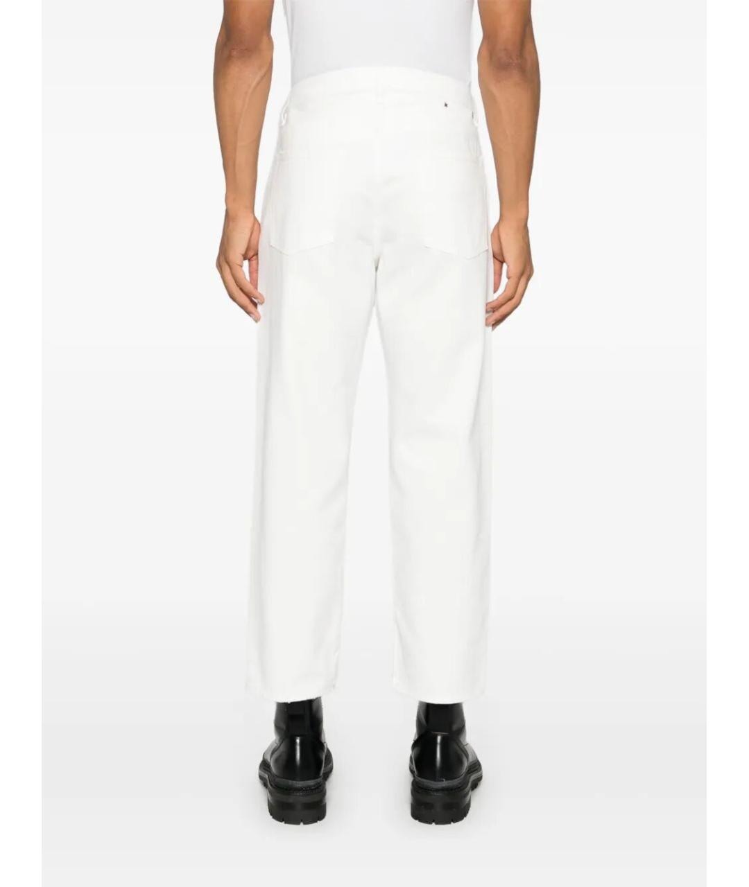 GOLDEN GOOSE DELUXE BRAND Белые хлопковые прямые джинсы, фото 4