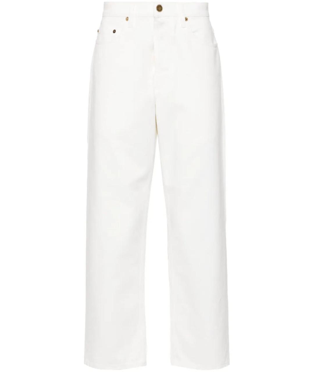 GOLDEN GOOSE DELUXE BRAND Белые хлопковые прямые джинсы, фото 1