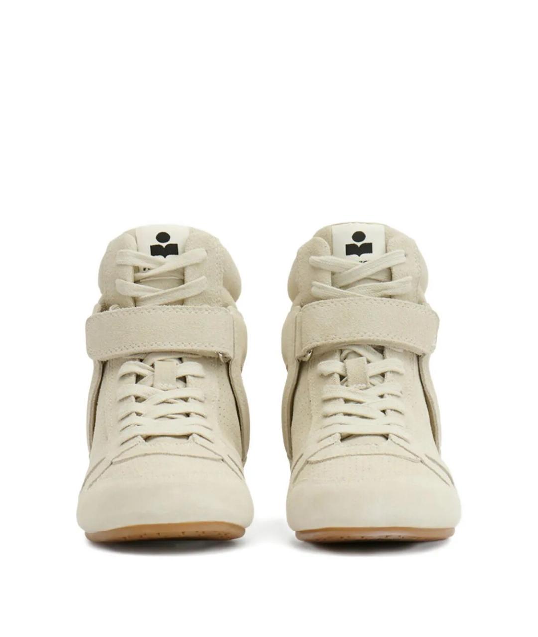 ISABEL MARANT Бежевые замшевые кроссовки, фото 4