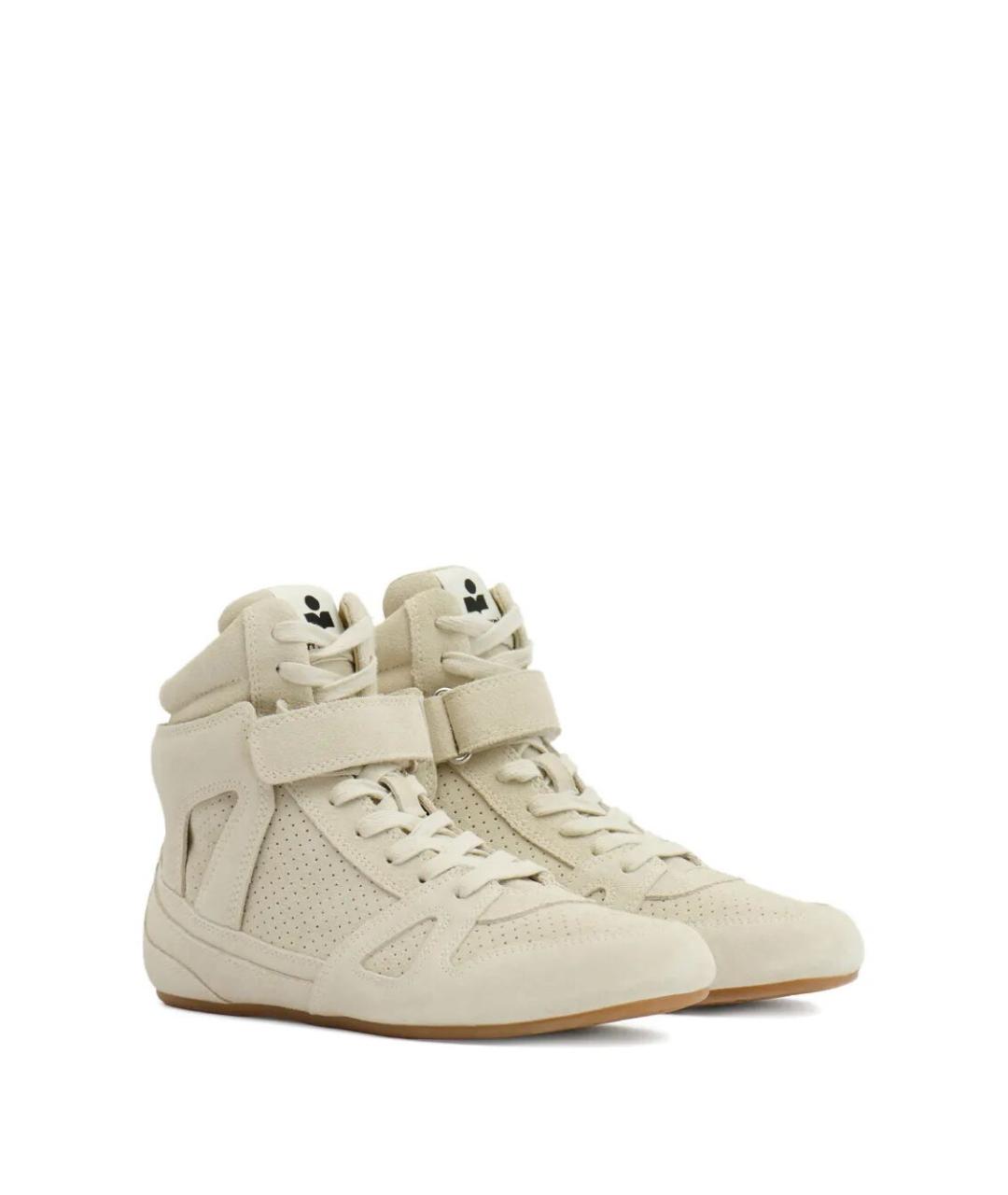 ISABEL MARANT Бежевые замшевые кроссовки, фото 2