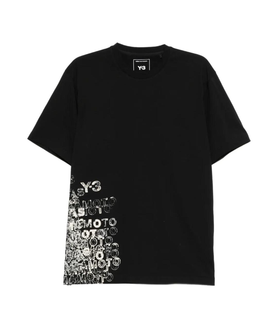 Y-3 Черная хлопковая футболка, фото 1