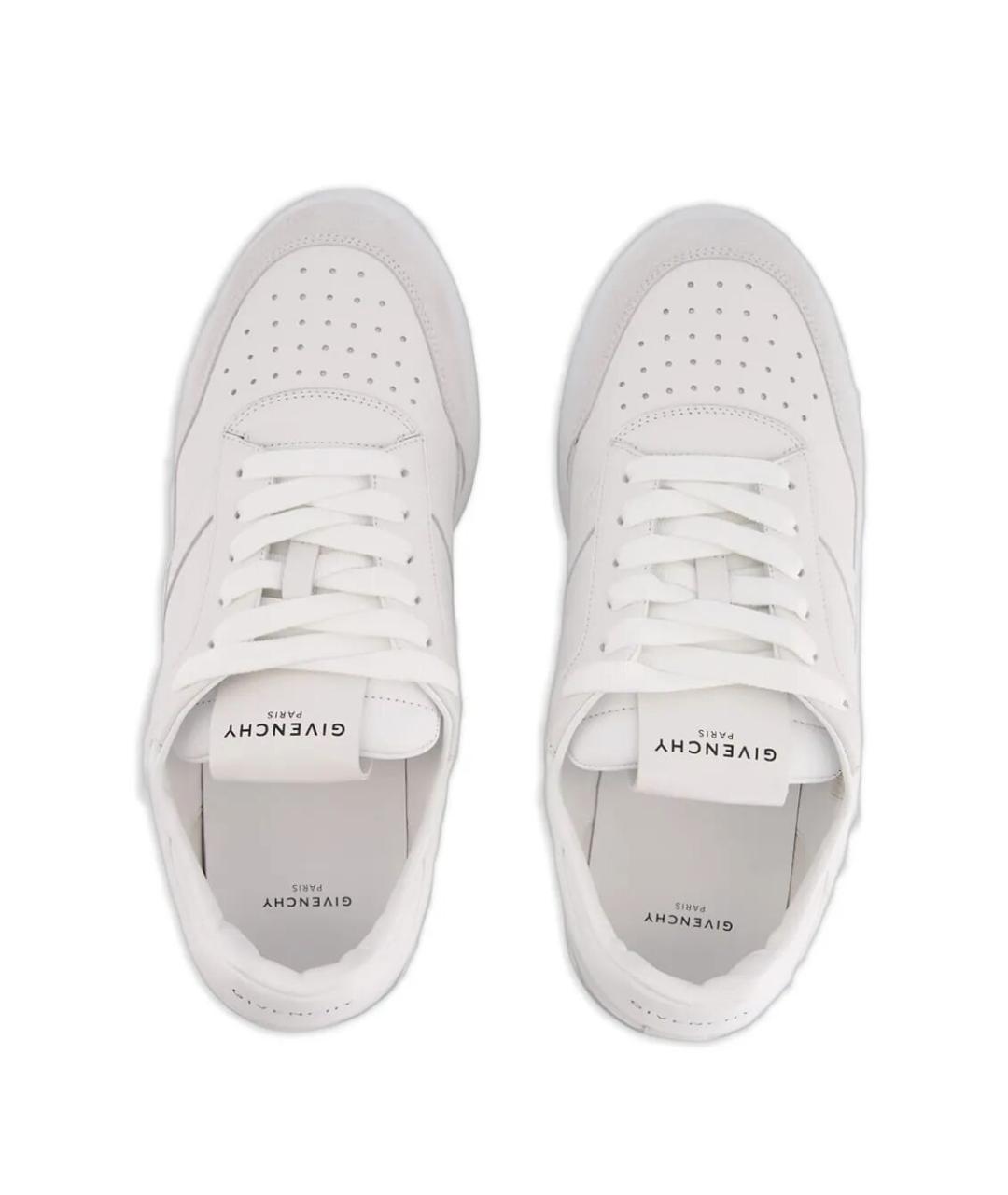 GIVENCHY Белые кожаные низкие кроссовки / кеды, фото 4